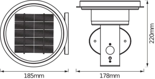 LED Solar Wandleuchte Sensor Edelstahl 3000K IP44 OSRAM