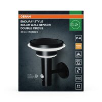 LED Solar Wandleuchte Sensor Edelstahl 3000K IP44 OSRAM