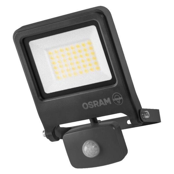 LED Außenstrahler Sensor Alu 4000K IP44 B:13,3cm OSRAM