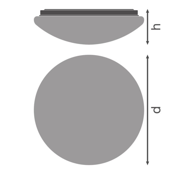 LED Deckenleuchte Weiß Metall 3000K rund B:25cm OSRAM