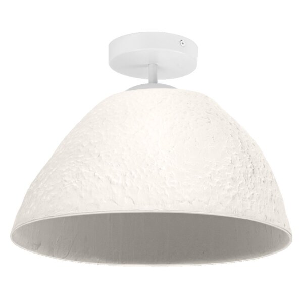 Deckenleuchte Pappmaché Metall B:37,5 cm E27 Weiß OSRAM