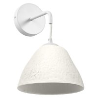 Wandlampe Pappmaché Metall Weiß E14 H:32,3...