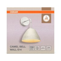 Wandlampe Pappmaché Metall Weiß E14 H:32,3...