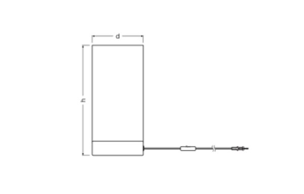 Tischlampe Filz Dunkelgrau E14 Metall H:26 cm OSRAM