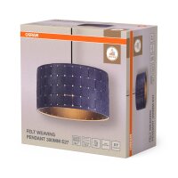 Pendelleuchte Filz E27 Metall &Oslash;38 cm modern OSRAM