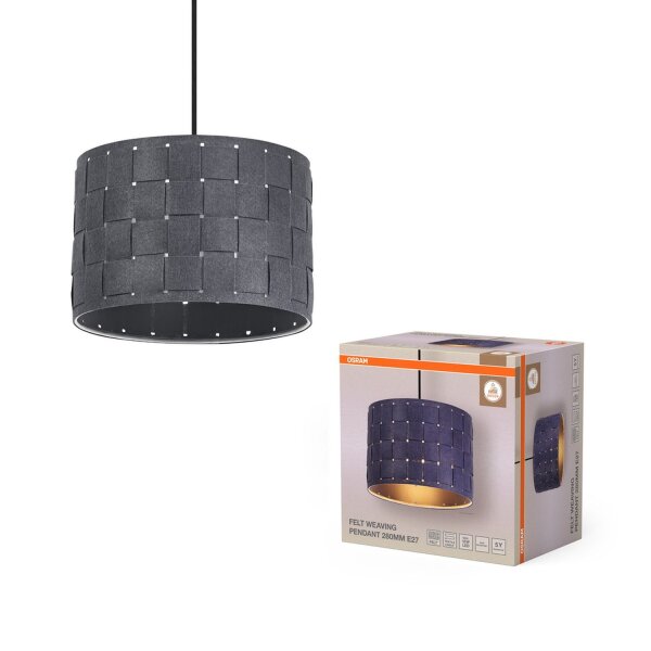 Pendelleuchte Filz E27 Metall Ø28 cm modern OSRAM