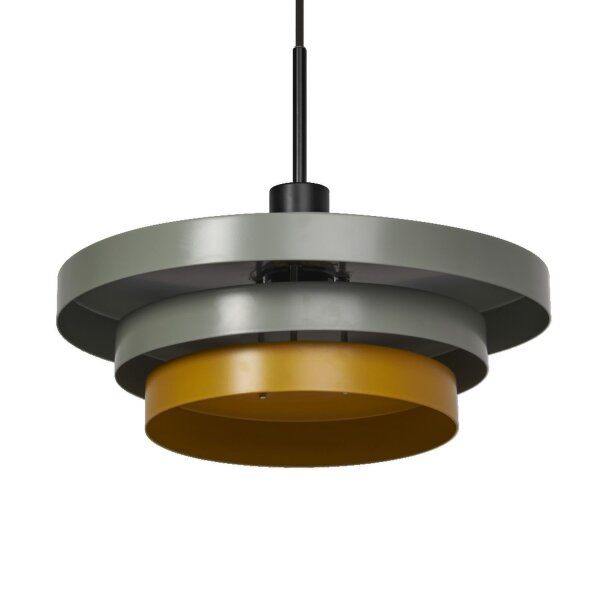 Hängelampe Grün Metall Gelb E27 Ø40 cm modern OSRAM