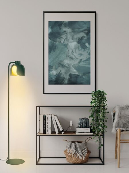 Stehleuchte Glas E27 Grün Metall H:141 cm Modern OSRAM