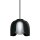 Pendelleuchte Schwarz Glas Metall E27 rund L:20cm OSRAM