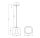 Pendelleuchte Schwarz Glas Metall E27 rund L:20cm OSRAM