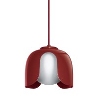 H&auml;ngelampe Glas blendarm E27 Rot Metall L:20 cm OSRAM