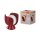 Tischlampe Glas E14 Rot Metall H:21 cm blendarm OSRAM