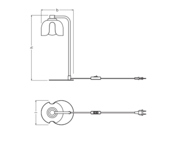 Tischlampe Glas G9 Orange Metall H:40 cm blendarm OSRAM