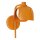Wandlampe Glas blendarm G9 Orange Metall H:24,5cm OSRAM