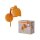Wandlampe Glas blendarm G9 Orange Metall H:24,5cm OSRAM