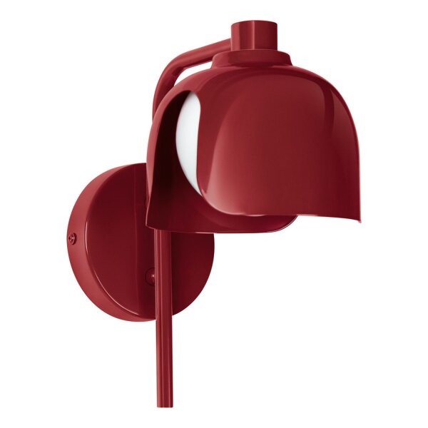 Wandleuchte Glas G9 Rot Metall H:24,5 cm blendarm OSRAM