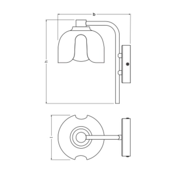 Wandleuchte Glas G9 Rot Metall H:24,5 cm blendarm OSRAM