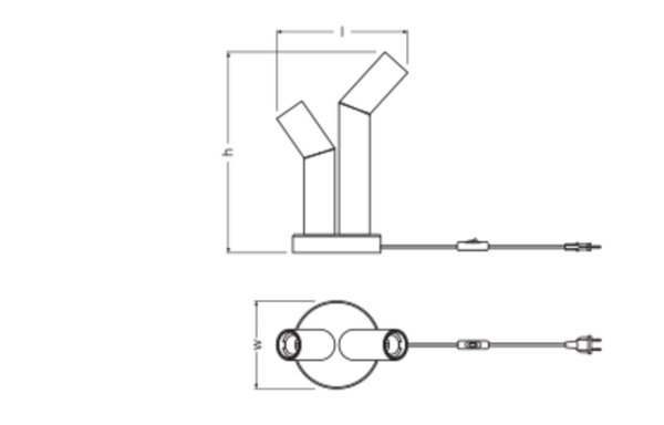 Tischleuchte Grau Stahl Rot E27 H:27,5 cm OSRAM