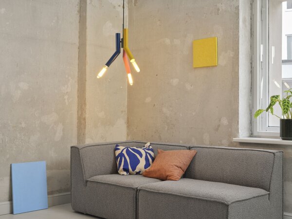 Hängelampe Mehrfarbig Grau E27 Ø32 cm modern OSRAM