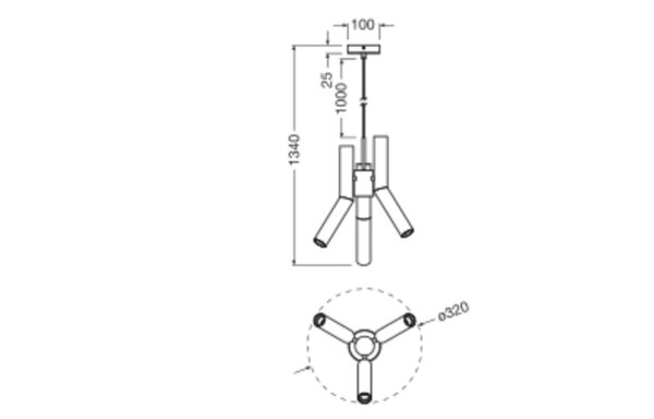 Hängelampe Mehrfarbig Grau E27 Ø32 cm modern OSRAM