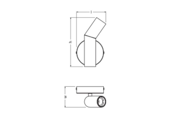 Wandleuchte Grau Stahl Gelb E27 H:18,3 cm OSRAM