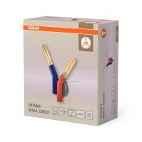 Wandlampe Grau Stahl Rot E27 B:18 cm modern OSRAM
