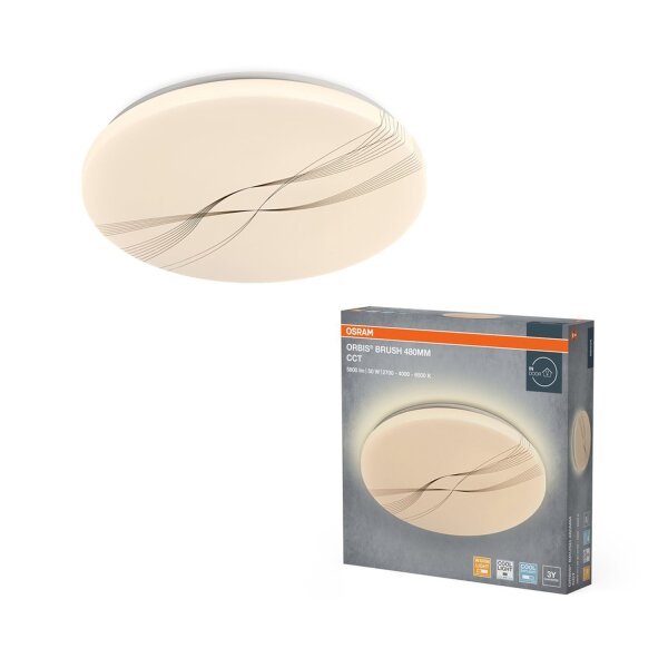LED Deckenlampe Weiß Metall 2700-6500K Ø48cm rund OSRAM