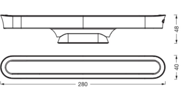 LED Wandlampe CCT 3000-4000-6500K 28cm modern OSRAM