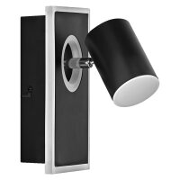 LED Wandspot schwenkbar Schwarz 3000 K H:20 cm OSRAM