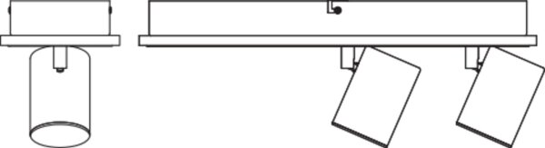 LED Deckenstrahler Schwarz verstellbar 3000 K OSRAM