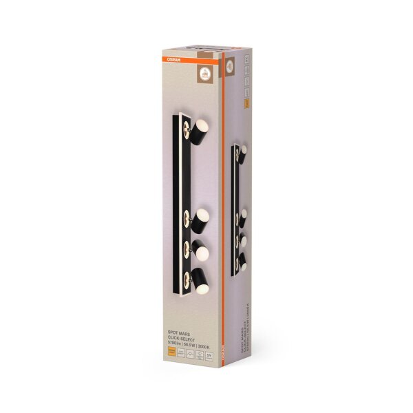 LED Deckenstrahler schwenkbar Schwarz 3000 K OSRAM