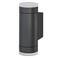 Up Down Wandlampe Sensor Alu Anthrazit IP65 GU10 OSRAM