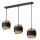 Hängelampe Gold Schwarz Stoff E27 L:78 cm modern OSRAM