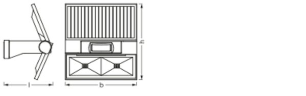 LED Solar Strahler Sensor Dunkelgrau 3000K IP44 OSRAM