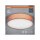Deckenleuchte Braun Stoff E27 L:48cm rund modern OSRAM