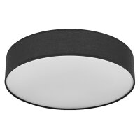 Deckenlampe Schwarz Stoff E27 L:48 cm blendarm OSRAM