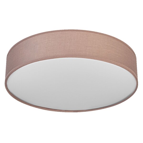 Deckenlampe Braun Stoff E27 rund L:40cm gemütlich OSRAM