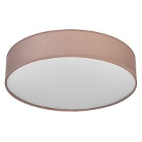 Deckenlampe Braun Stoff E27 rund L:40cm gem&uuml;tlich OSRAM
