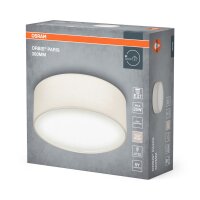 Deckenleuchte Stoff E27 L:30cm modern blendarm OSRAM