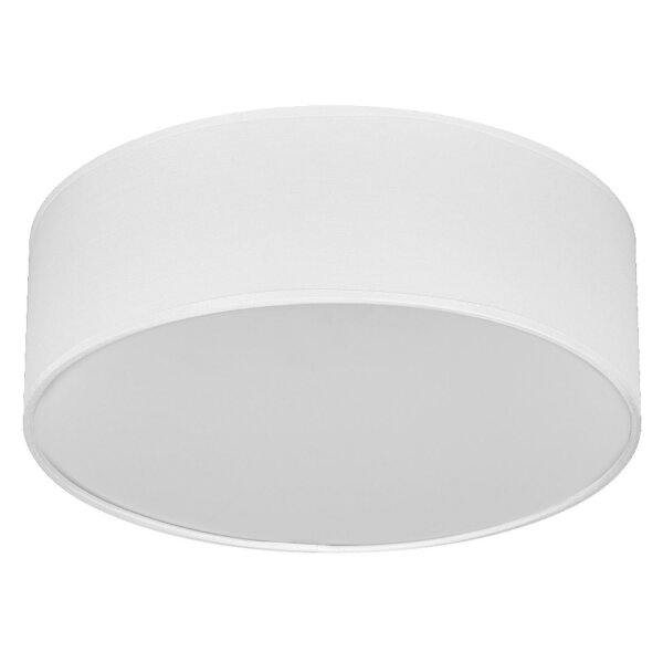 Deckenlampe Weiß Stoff E27 rund L:30cm gemütlich OSRAM