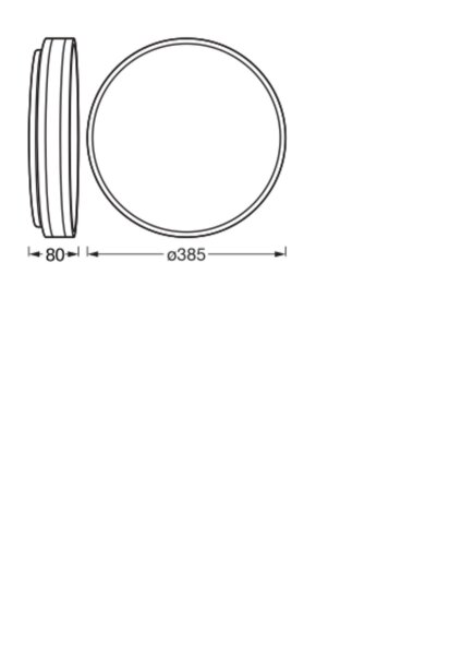 LED Deckenlampe Silber Metall 3000 K Ø38,5cm OSRAM