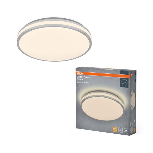 LED Deckenlampe Silber Metall 3000 K Ø38,5cm OSRAM