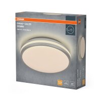 LED Deckenlampe Silber Metall 3000K rund &Oslash;29,5cm...