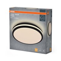 LED Deckenleuchte Schwarz Metall 3000K Ø29,5cm OSRAM