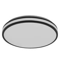 LED Deckenlampe Schwarz Metall 3000K rund &Oslash;38,5cm...