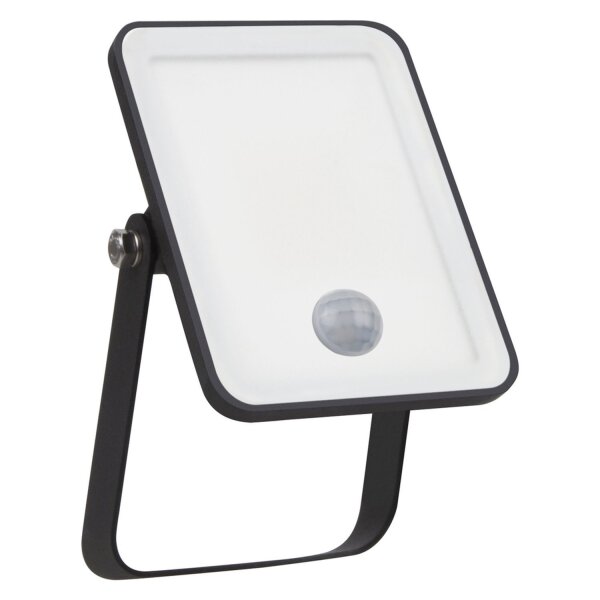LED Außenstrahler Sensor Alu Schwarz 3000K IP65 OSRAM