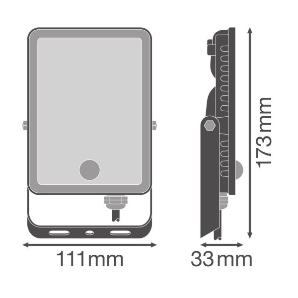 LED Außenstrahler Sensor Schwarz Alu 3000 K IP65 OSRAM