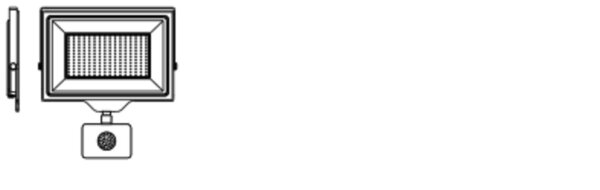 LED Außenstrahler Sensor Schwarz Alu 4000K IP44 OSRAM