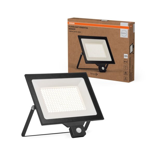 LED Außenstrahler Sensor Schwarz Alu 4000 K IP44 OSRAM