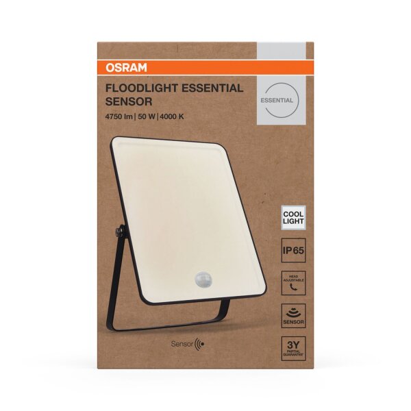 LED Flutlicht Sensor schwenkbar Alu 4000K IP65 OSRAM
